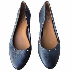 Kork-Ease Blue Flats with Gold Studs
